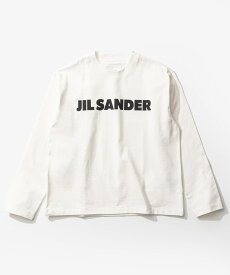 ジルサンダー JIL SANDER T-SHIRT CN LS J02GC0107-J45148-102 ユニセックス トップス Tシャツ プリントロゴ コットンジャージーTシャツ 長袖 ロゴTシャツ オーバーサイズ クルーネック プレゼント お祝い シャツ カットソー カジュアル