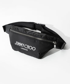 ジミーチュウ JIMMY CHOO FINSLEY DNH ボディバッグ フィンズリー メンズ バッグ ベルトバッグ ウエストポーチ カジュアル ロゴ ギフト プレゼント 誕生日 記念 アウトドア ブラック×ラテ×ガンメタル