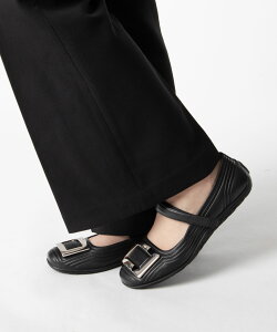 ���W�F ���B���B�G ROGER VIVIER VIV LOW LEATHER STRAP BALLERINA ���B�� ���[ ���U�[ �X�g���b�v �o�����[�i RVW79343360 �p���v�X �t���b�g�V���[�Y ���f�B�[�X �V���[�Y