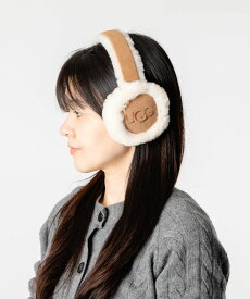 アグ UGG WOMEN'S SHEEPSKIN EMBROIDERY EARMUFF シープスキン エンブロイダリー イヤーマフ 20955 イヤマフ 耳当て 耳あて ロゴ レディース ファッション小物
