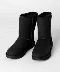 アグ UGG 1016223 レディース ムートンブーツ シューズ ムートン ブーツ クラシック ショート II 2 W CLASSIC SHORT II シープスキン ショート ボア レザー 通勤 通学 デイリーユース 普段使い タウンユース 靴 ウィンター 防寒 あったか 撥水 おしゃれ ブラック 22～27cm