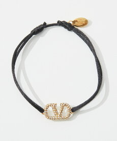 ヴァレンティノ VALENTINO 4W2J0F81YAB ブレスレット VLOGO SIGNATURE STRASS レディース アクセサリー ガラヴァーニ Vロゴ シグネチャー チャーム クリスタル ギフト プレゼント ブランド お祝い 記念 おしゃれ 32U BRACELET ブラック