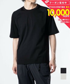 ヘルノ HERNO JG00040UL 52003 Tシャツ SUPERFINE COTTON STRETCH メンズ トップス 半袖 ショートスリーブ カジュアル シンプル 春夏 コットン 綿 ストレッチ ブラック 46 48 50