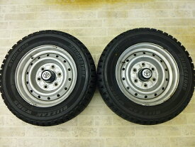 中古 スタッドレスタイヤ　スチールホイール付　ブリヂストン　ブリザック W965　245/50R14.5 LT 106L 　2本　中古 スタッドレスタイヤ ハイエース 後輪に【中古】