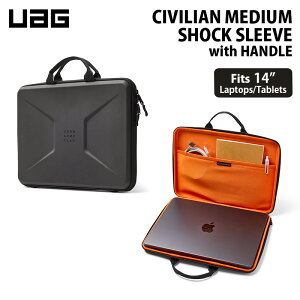UAG 14�C���` ���b�v�g�b�v/�^�u���b�g�p�X���[�u �P�[�X (�n���h���t��) CIVIAILN �ϏՌ� UAG-SLVWHM-C-BK ���[�G�[�W�[ �X���[�u �P�[�X �J�o�[ ��� ipad pro iPad Air Macbook Macbook Pro macbook Air Surface �m
