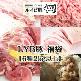 ルイビ豚 LYB豚 LYB豚福袋【6種2kg以上】（焼肉・ステーキ・小間・餃子等々）豚肉　おいしい 高級 ブランド 冷凍 送料無料