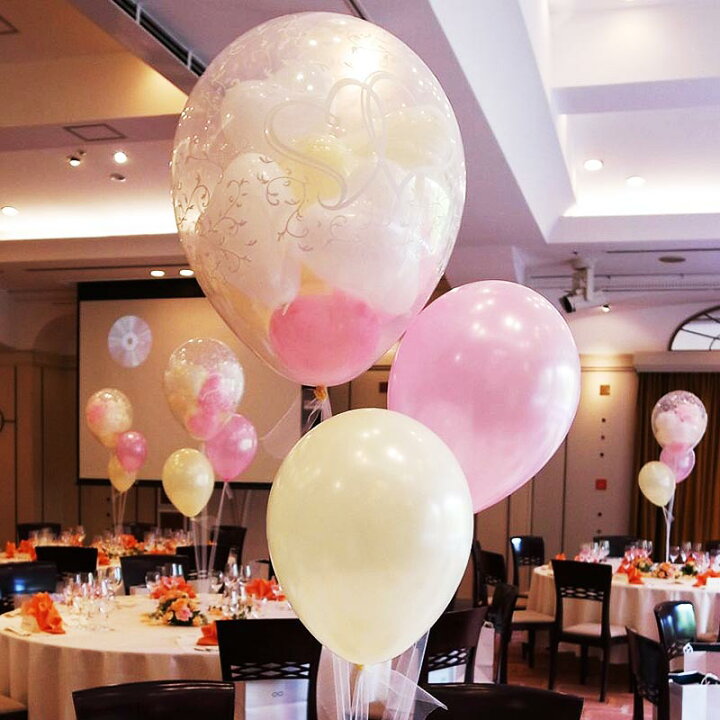 楽天市場 バルーン スパーク テーブル用 結婚式 演出 ウェディング 二次会 イベント 風船 誕生日 パーティー 演出 東京都心対象サービス マシュマロ 港区 中央区 品川区 目黒区 渋谷区 新宿区 千代田区 バルーン電報のユーバルーン