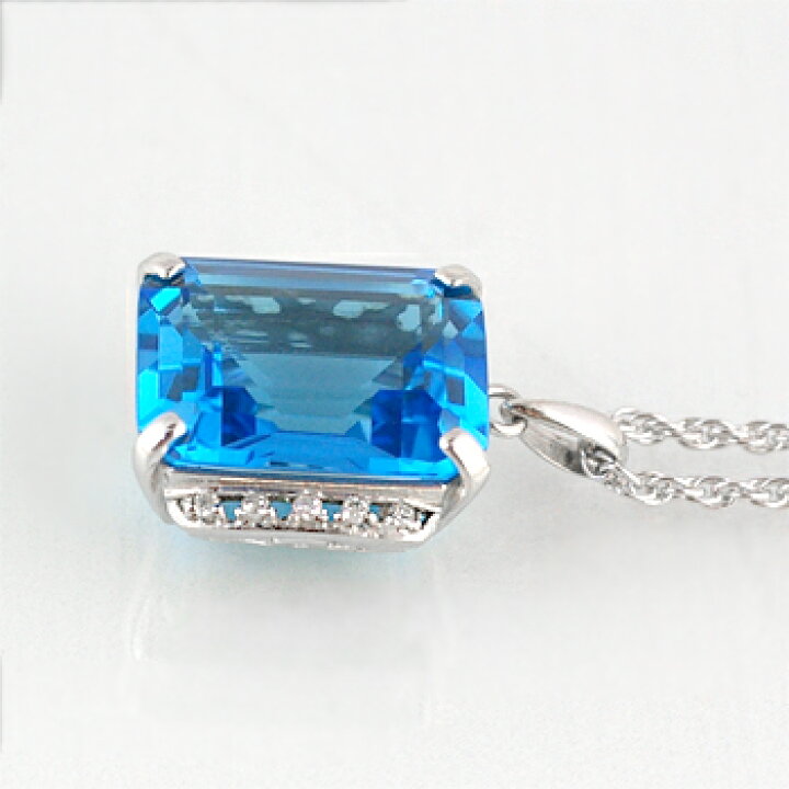 楽天市場】【選べる地金】スイスブルートパーズ ペンダント 12ct K10WG 