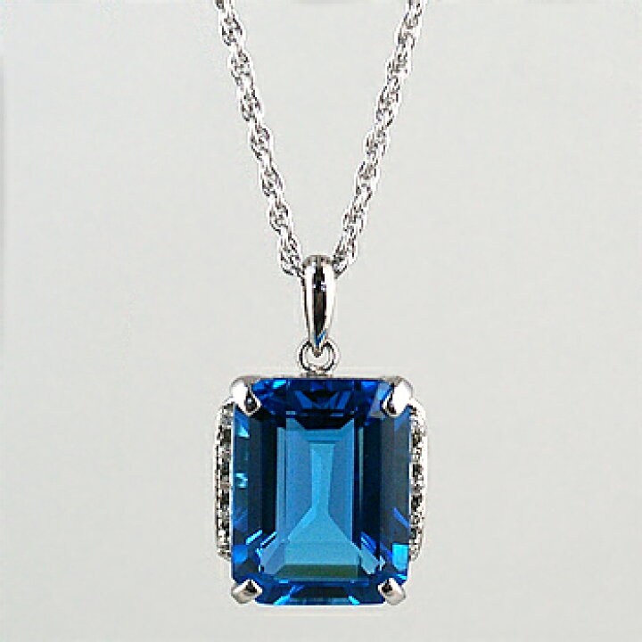 楽天市場】【選べる地金】スイスブルートパーズ ペンダント 12ct K10WG 