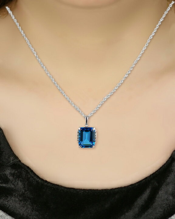 楽天市場】【選べる地金】スイスブルートパーズ ペンダント 12ct K10WG 