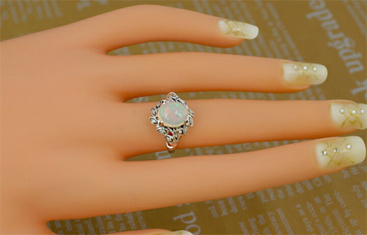 楽天市場】【選べる地金】オパール リング 2.0ct K10WG/K18WG/Pt900  