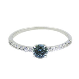 ブルーダイヤモンド リング 0.3ct K18WG