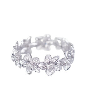 【選べる地金】ダイヤモンド プルメリア リング SV925/K10WG/K10YG/K10PG/K18WG/K18YG/K18PG ハワイアン