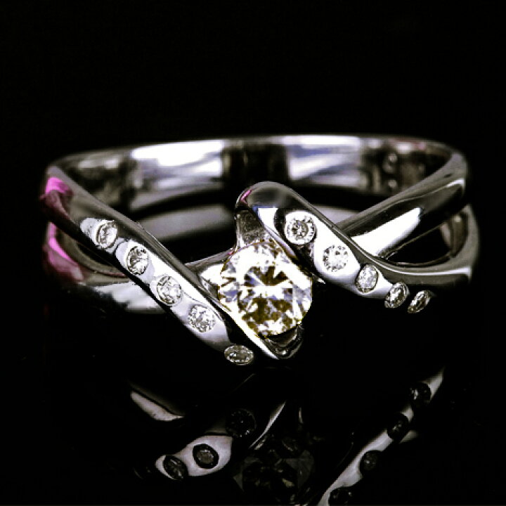 楽天市場】【選べる地金】ダイヤモンド リング 0.4ct K10WG/K18WG 