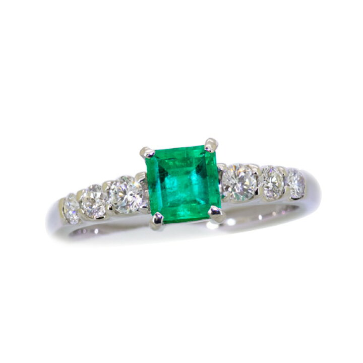 楽天市場】エメラルド リング 0.7ct Pt900 : ubazakura