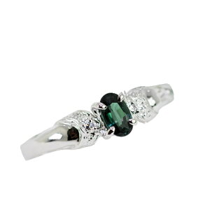 アレキタイプカラーチェンジガーネット リング 0.3ct 【K10WG】