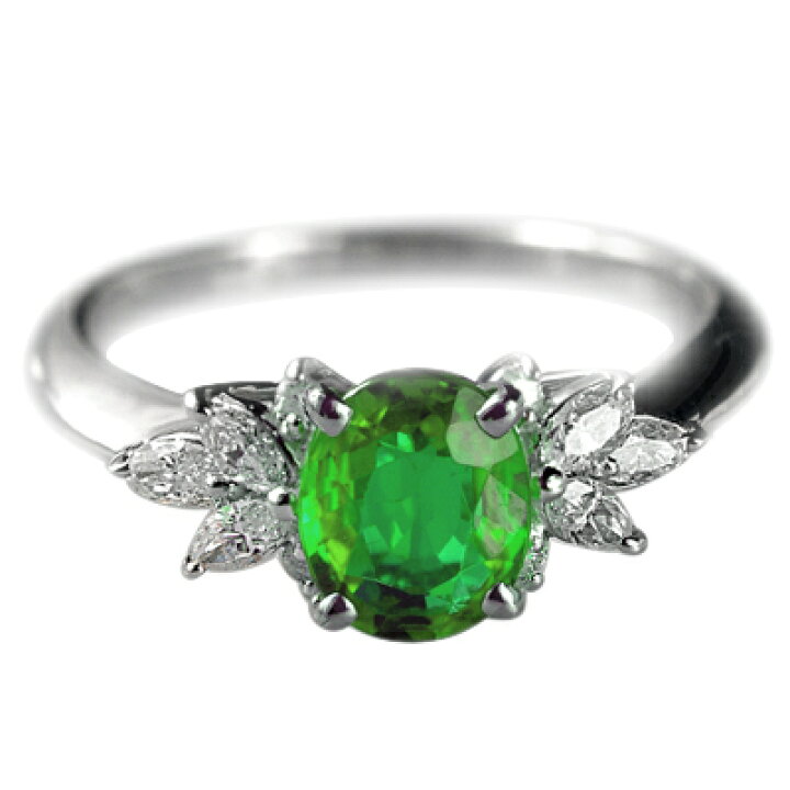 楽天市場】【選べる地金】グリーンガーネット リング 1.0ct Pt900  