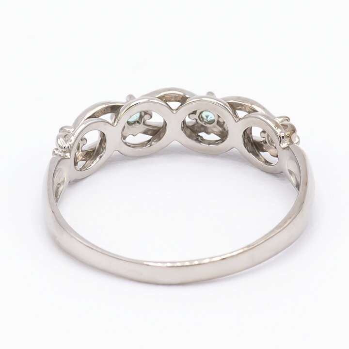 楽天市場】パライバトルマリン リング 0.07ct K10WG : ubazakura