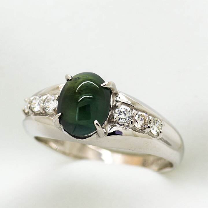 楽天市場】アレキサンドライト キャッツアイ リング 2.0ct UP Pt900 