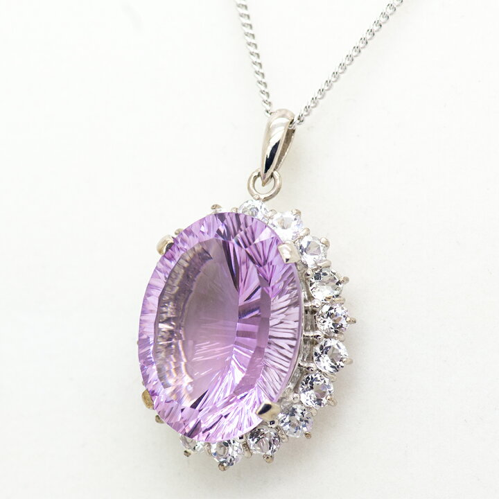 楽天市場】ローズ アメジスト ペンダント 15.0ct SV925 : ubazakura