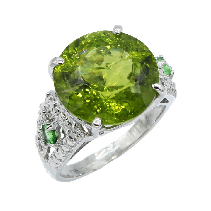 楽天市場】【新作】ペリドット リング 10.47ct Pt900 グリーン 