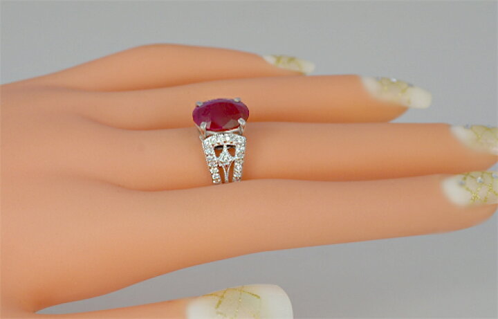 楽天市場】【選べるルース】ルビー リング 5.0ct Pt900 超大粒 : ubazakura 