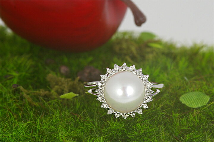 楽天市場】【選べる地金】アコヤ パール リング 9mm K18WG/K18YG  