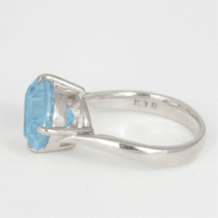 楽天市場】【選べる地金】ブルートパーズ リング 3.5ct Pt100/K10WG  
