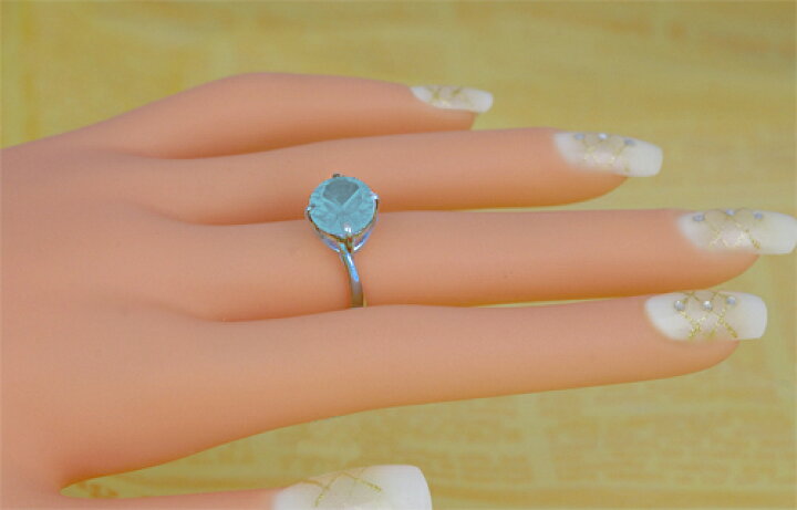 楽天市場】【選べる地金】ブルートパーズ リング 3.5ct Pt100/K10WG  