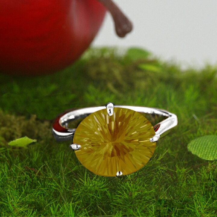 楽天市場】【選べる地金】シトリン リング 3.5ct Pt100/K10WG/K10YG 
