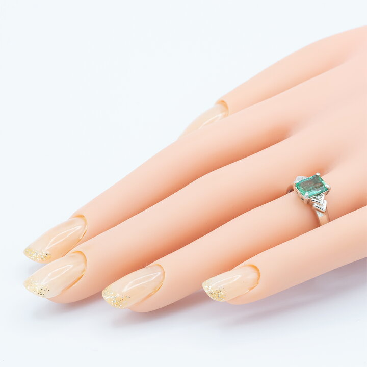 楽天市場】エメラルド リング 1.2ct Pt100 : ubazakura