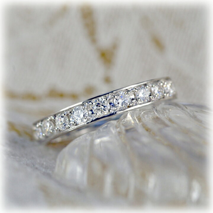 楽天市場】ダイヤモンド フルエタニティ リング 1.0ct K18WG K18YG 