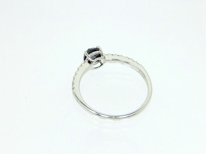 楽天市場】【選べる地金】ブラックダイヤモンド リング 0.5ct K10WG 