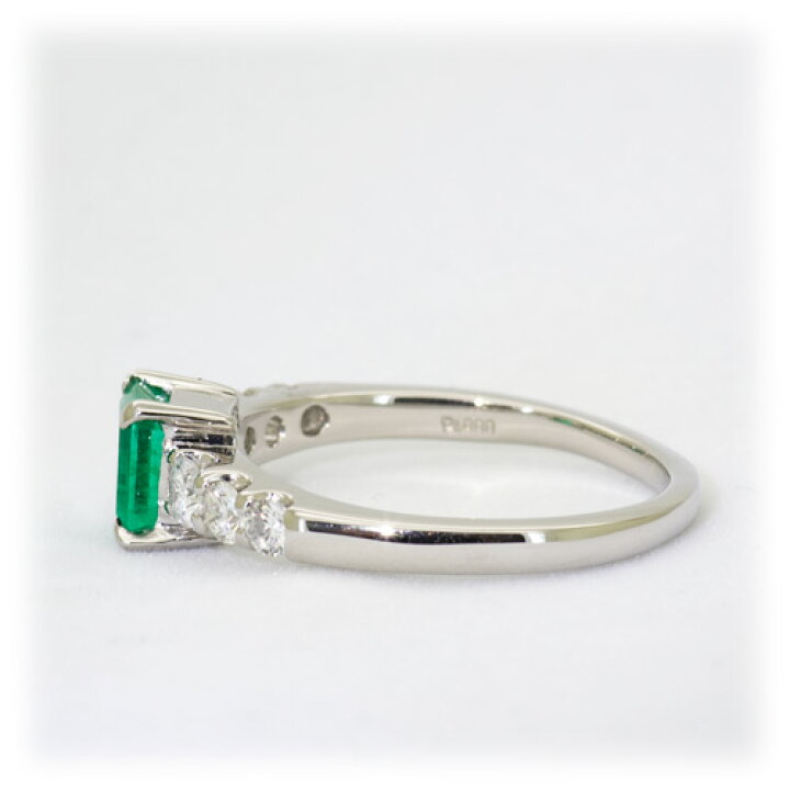 楽天市場】エメラルド リング 0.7ct Pt900 : ubazakura
