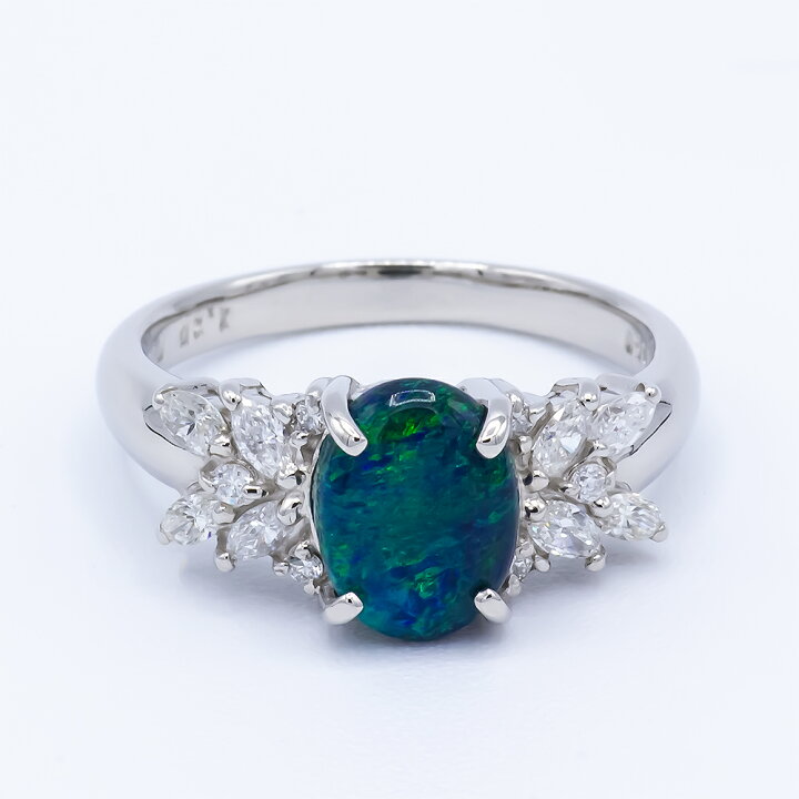楽天市場】ブラックオパール リング 1.25ct Pt950【限定4点】【選べる 