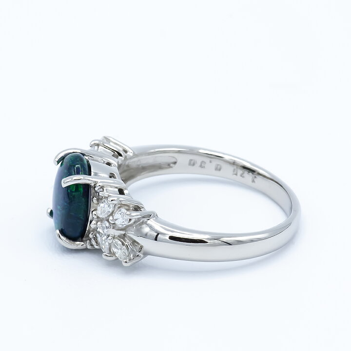 楽天市場】ブラックオパール リング 1.25ct Pt950【限定4点】【選べる 