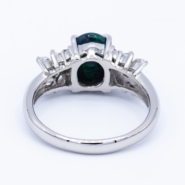 楽天市場】ブラックオパール リング 1.25ct Pt950【限定4点】【選べる 