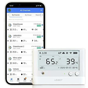 Ubibot WS1 Pro WiFi xxZT[ACXxvxvAA[g@\tⓀɃf[^K[Auxj^[AIFTTTAAlexaA2.4GHz WiFî