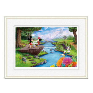 ディズニー 版画 ミッキー ミニー青空の下で 9107 額模様 版画ディズニー版画(ジクレー)絵画 人物画 額入りインテリア 壁 おしゃれ 壁掛け リビング 寝室 新築祝い 開業祝い 開店祝い プレ