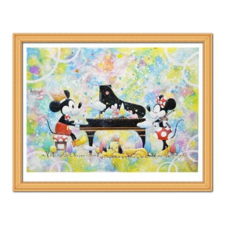 楽天市場】ディズニー 版画 ミッキー ミニー ふたりで奏でる物語 9214 