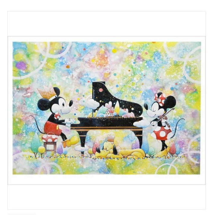 楽天市場】ディズニー 版画 ミッキー ミニー ふたりで奏でる物語 9214 
