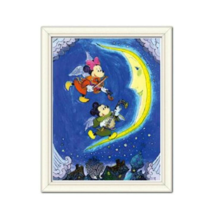 楽天市場】ディズニー 版画 ミッキー ミニー 三日月の夜想曲 5506 版画 