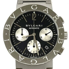 ブルガリ BB38SSCH ブルガリブルガリ 腕時計 メンズ クロノ オートマ BVLGARI ブラック文字盤 SS 自動巻き ブランド【中古】