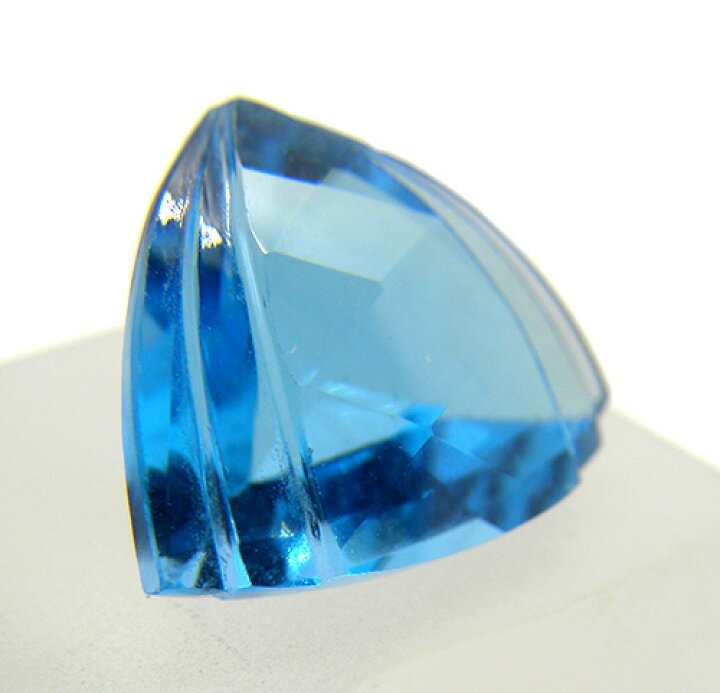楽天市場】ブルートパーズ 11.124ct ルース 三角 ソーティングメモ 