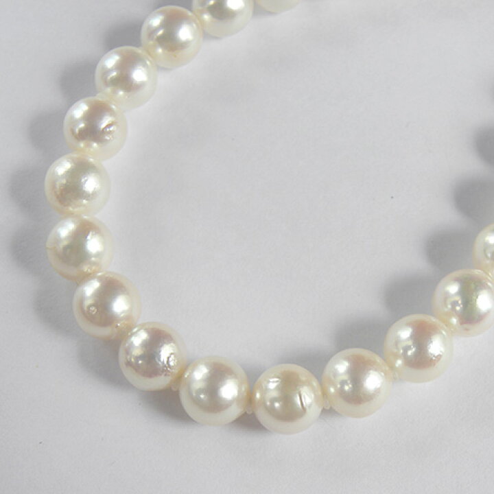 楽天市場】パール ネックレス 7.5〜8mm 44cm 真珠 ホワイト系 冠婚葬祭 