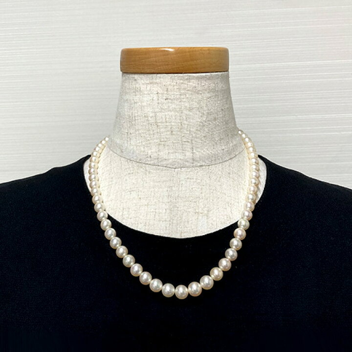 楽天市場】パールネックレス 47cm 真珠 約7〜8.8mm 一連 パーティ 結婚 
