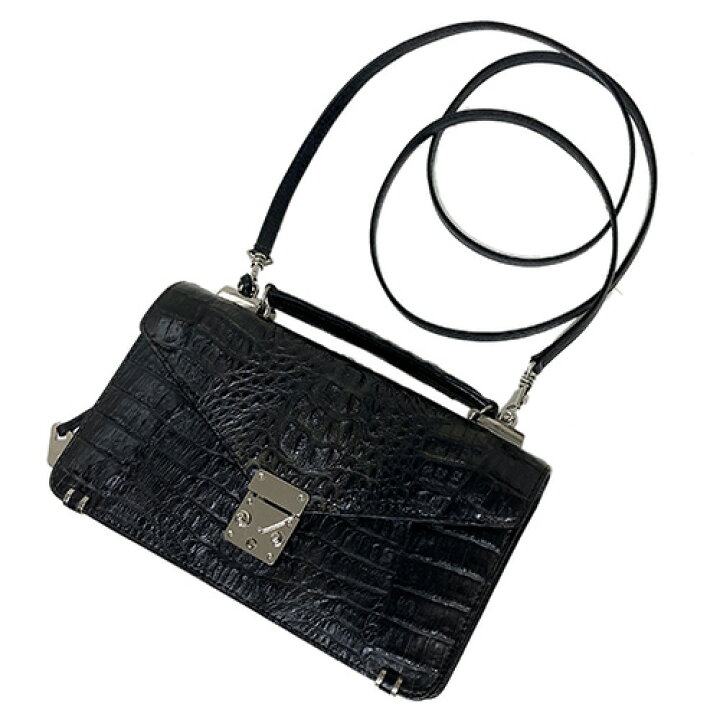 楽天市場】ブラック カイマン 2WAYミニバッグ マット仕上げ  