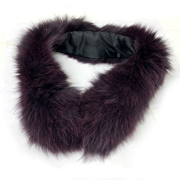 楽天市場】ムーンバット フォックス リアルファー マフラー 紫 MOONBAT  