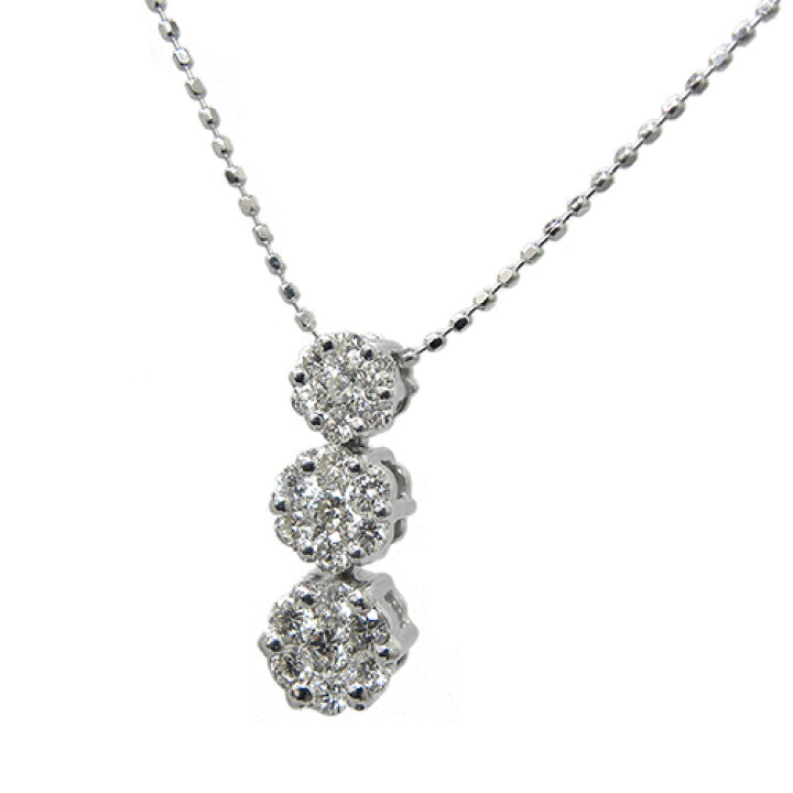 楽天市場】ダイヤモンド ネックレス D0.50ct ホワイトゴールド K18WG  