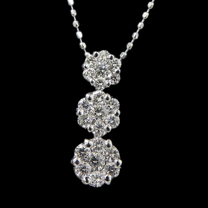楽天市場】ダイヤモンド ネックレス D0.50ct ホワイトゴールド K18WG 